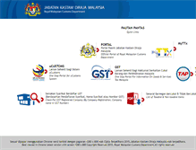 Tablet Screenshot of customs.gov.my